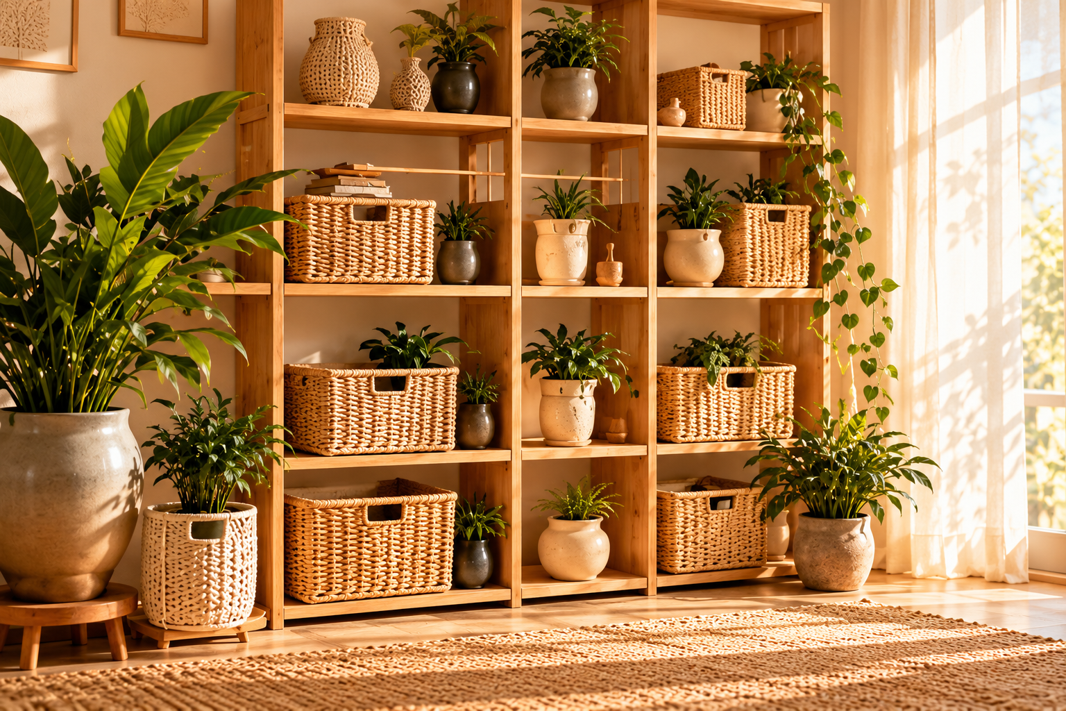 Etagere Boheme Baignee De Soleil Et De Verdure